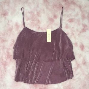 Purple spaghetti strap tank top